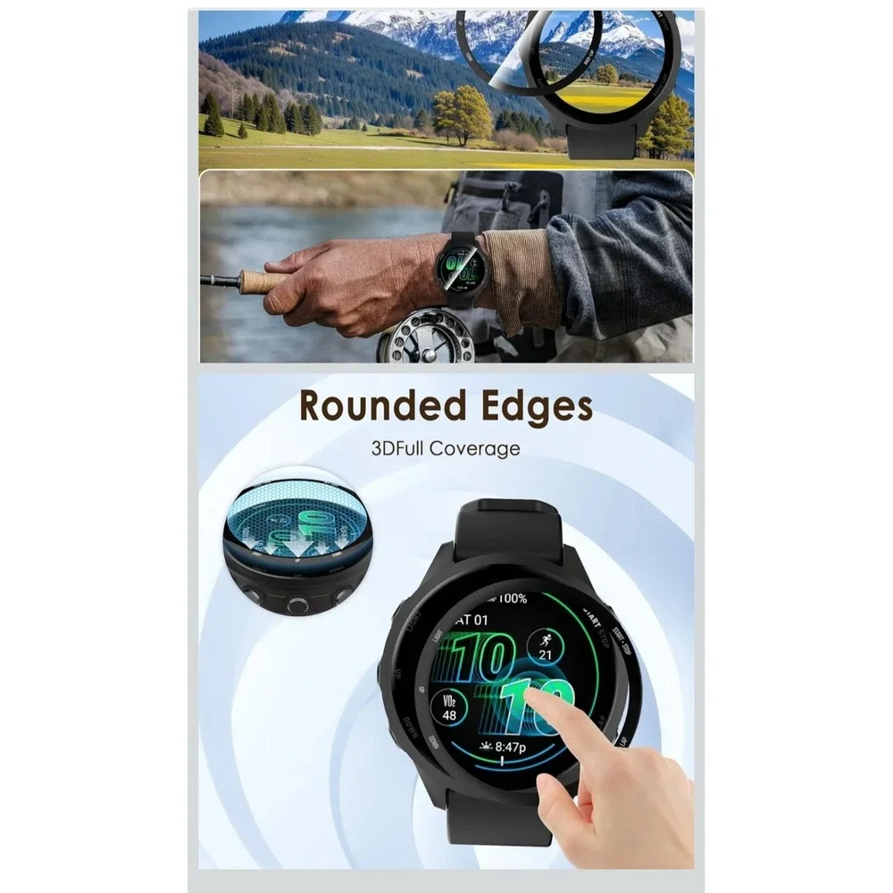 5 Pack Watch Screen Protector for Garmin Forerunner 570 42Mm, TPU Material, Anti